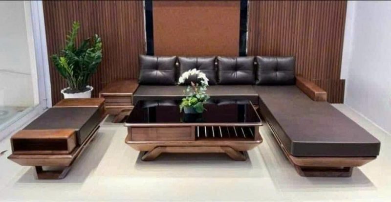 Bộ sofa chân thuyền gỗ sồi nga BG95