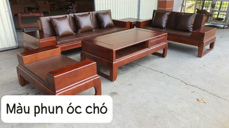 Sofa góc gỗ hương đá BG86