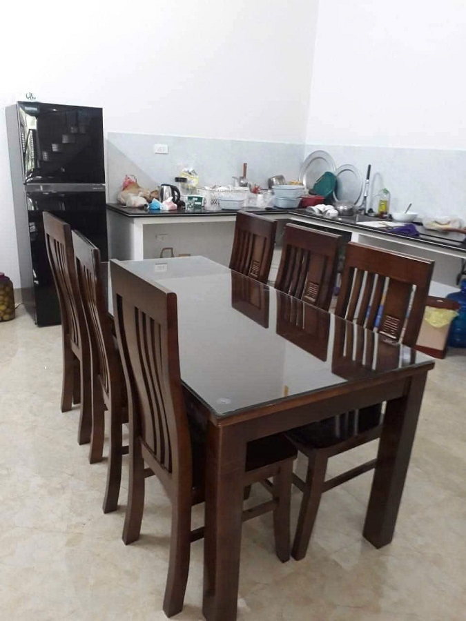 Bộ bàn ghế ăn gỗ sồi mặt gỗ BGA70