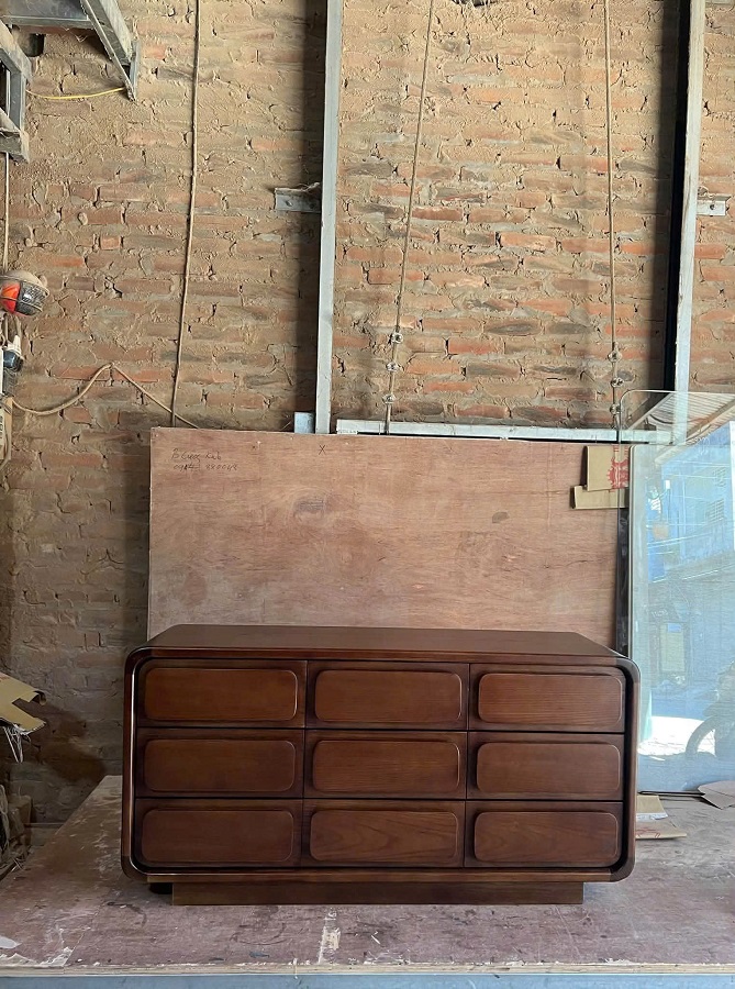 Tủ 9 ô kéo để đồ tiện dụng gỗ sồi DC25