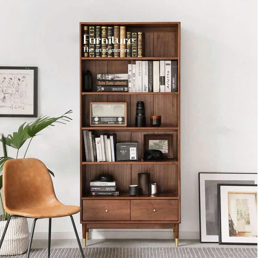 Giá sách trang trí gỗ sồi DC01