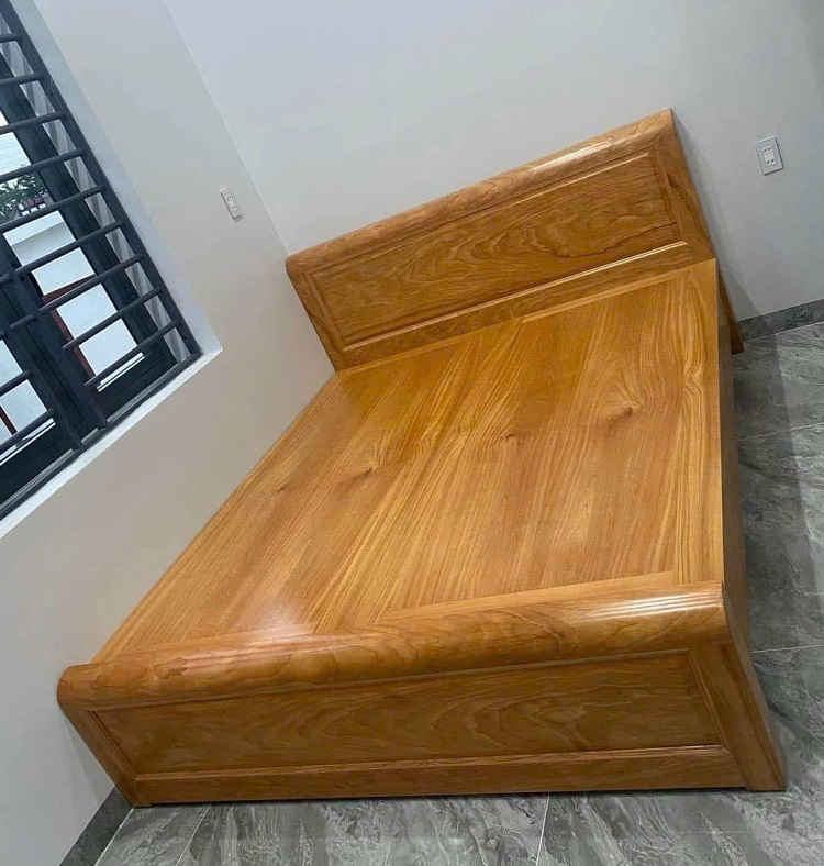 Giường ngủ gỗ gõ đỏ 1m6 x 2m GN163
