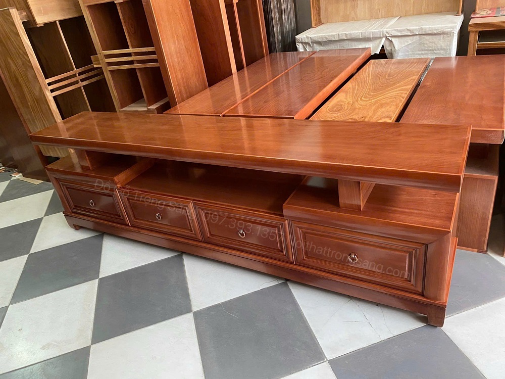 Kệ tivi gỗ xoan đào 2m2 KTV139