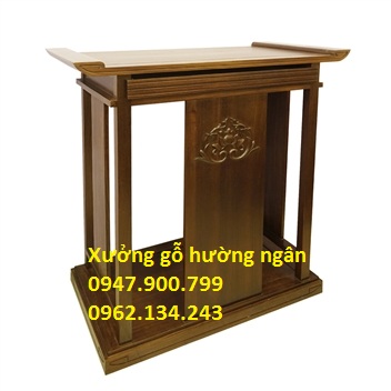 Bàn thờ phật gỗ hương kiểu sen 1m07 BT22