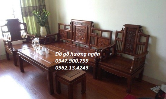 Bộ bàn ghế phòng khách chiện dơi tay vuông BG32