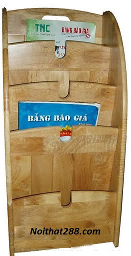 Giỏ đựng báo bằng gỗ sồi mĩ XK21