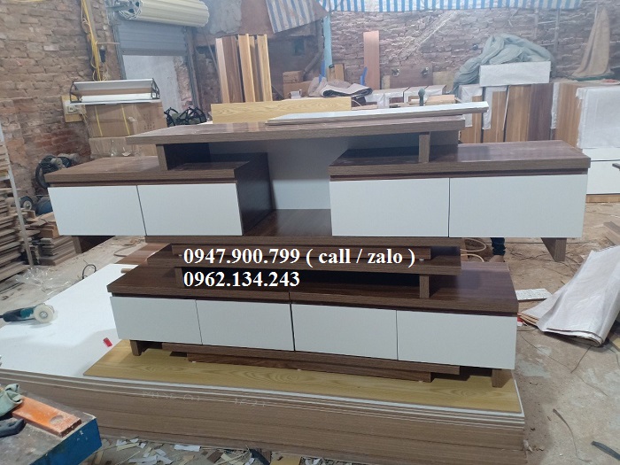 Kệ tivi 2m2 rút 2 đầu gỗ MDF An Cường K44