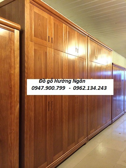 Tủ áo xoan đào gia lai 4 buồng 2 tầng TA19