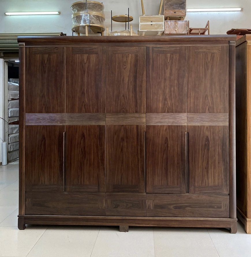 Tủ áo vân Mun màu óc chó TAG213