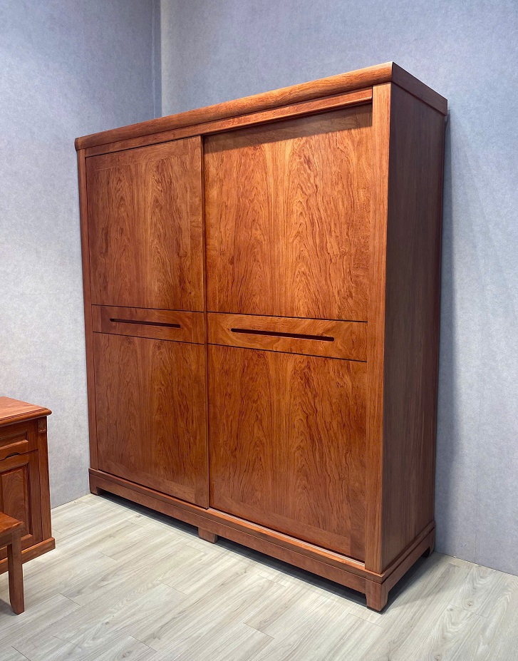 Tủ áo 2 cánh trượt gỗ hương đá 1m6 TAG207