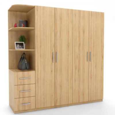 Tủ áo có góc trái gỗ MDF CN37