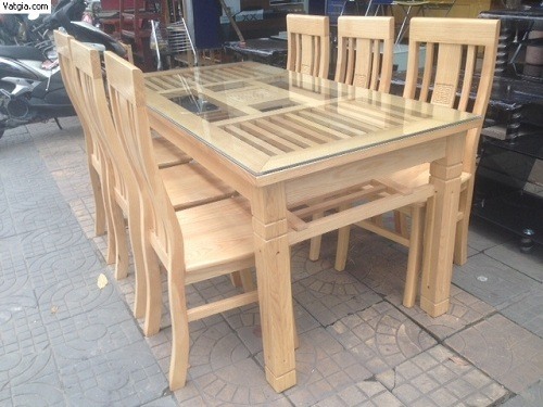 bàn ghế ăn gỗ sồi hiện đại