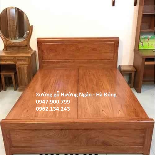 Giường ngủ gỗ Hương đá dát phản mã G877