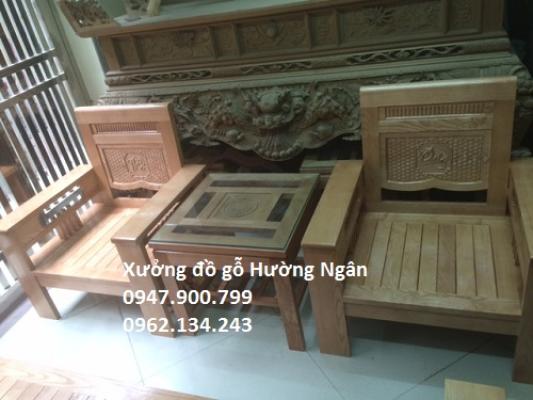 Bộ bàn ghế kẹp loại gỗ sồi nga BG28